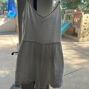 Divided White Eyelet Romper